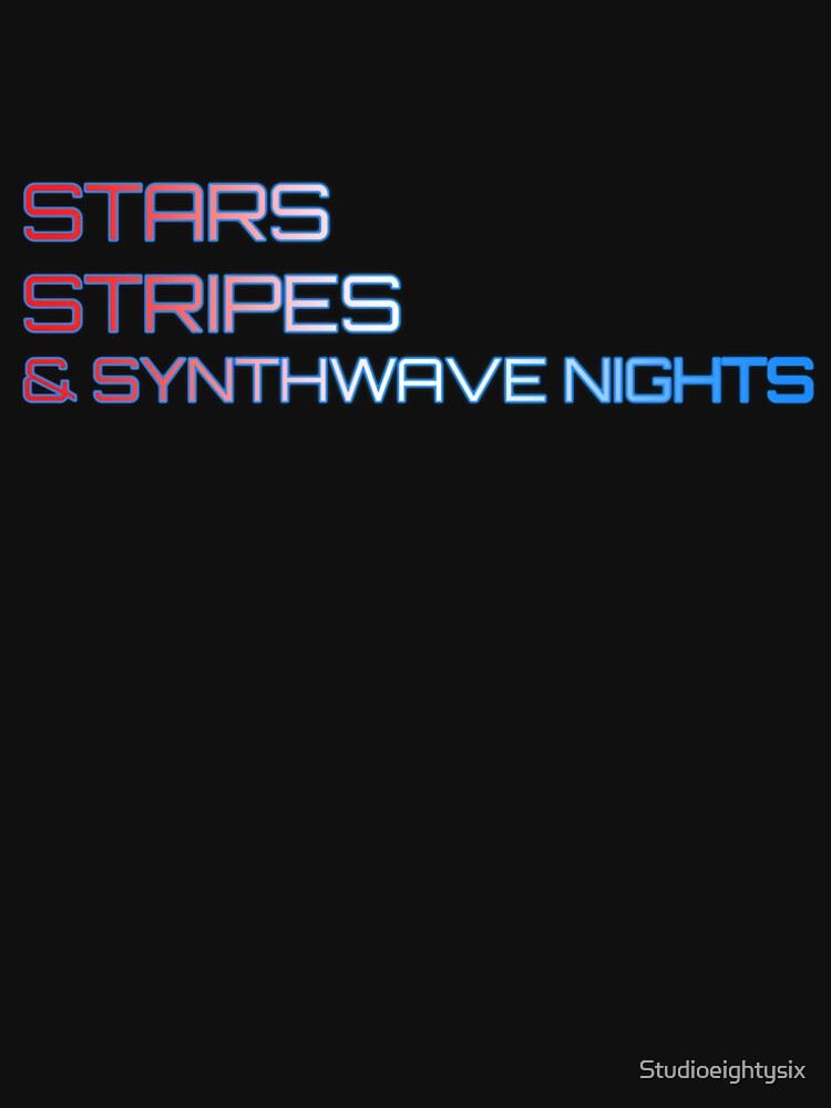 Retro USA Glow – Synthwave Patriot Design by Studioeightysix