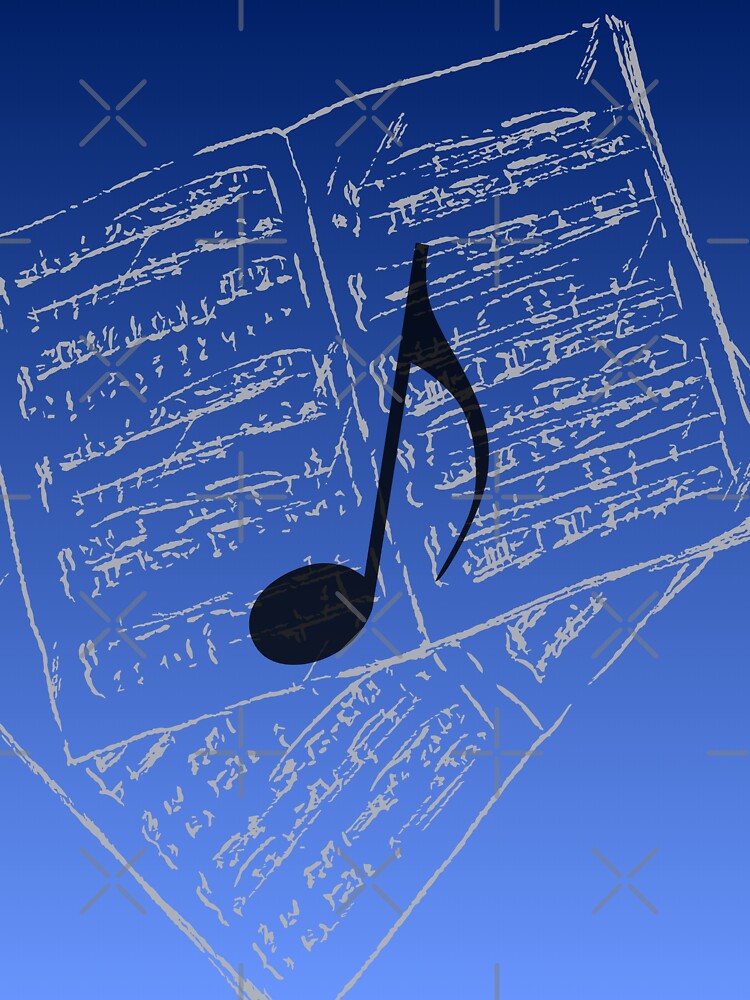Take Note Of The Music In Blue & Black by BrightrDayMusicArt