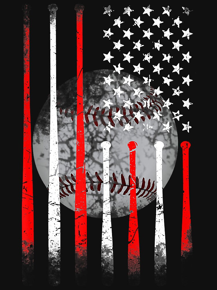 Baseball USA Flag American Flag Vintage by BrandyBare