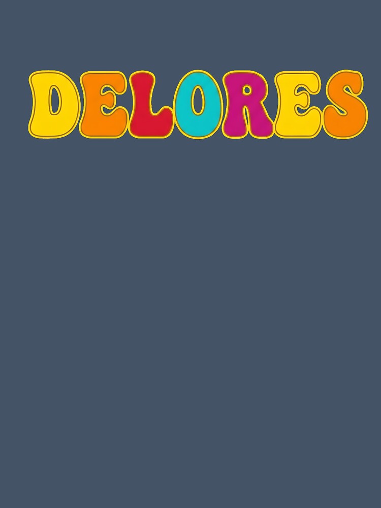 ❤️ Delores Personalized Name Wavy Retro Shirt, Coffee Mug, Sticker Gift by HelixPedia