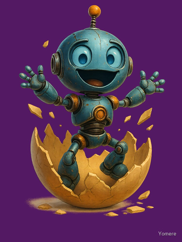 Baby Robot Hatching by Yomere