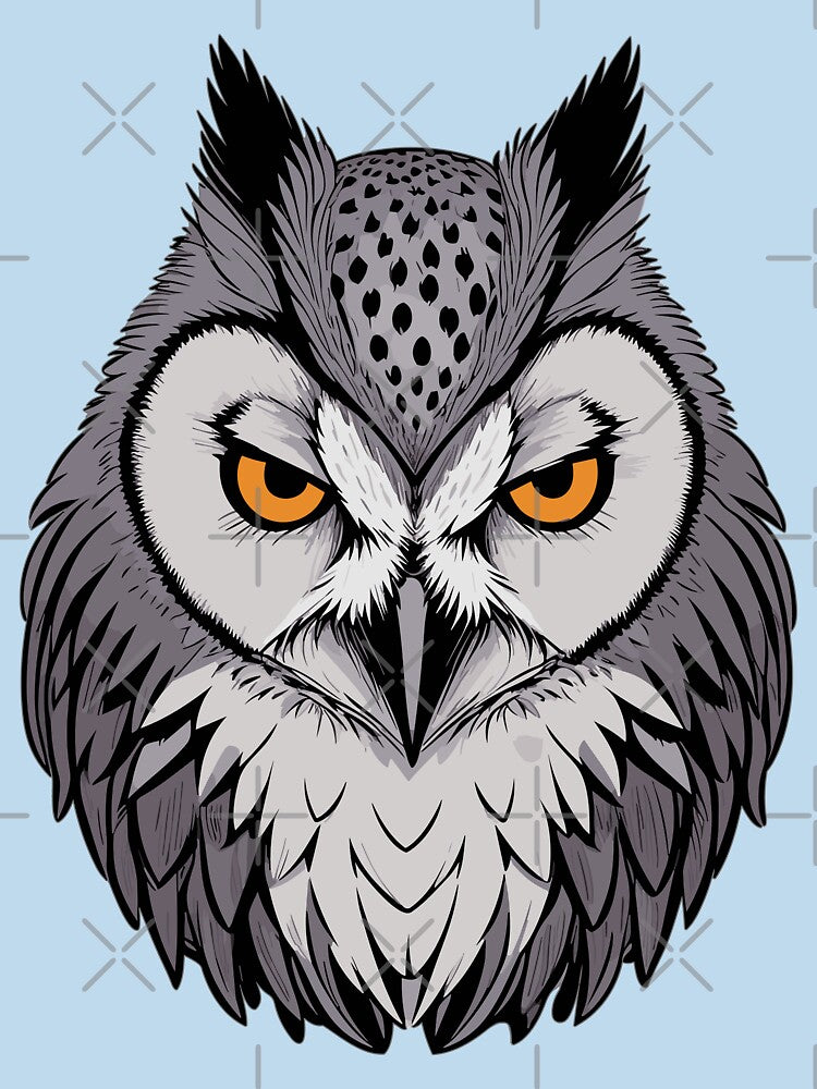 Grey Owl Vector Illustration by NordicBadger