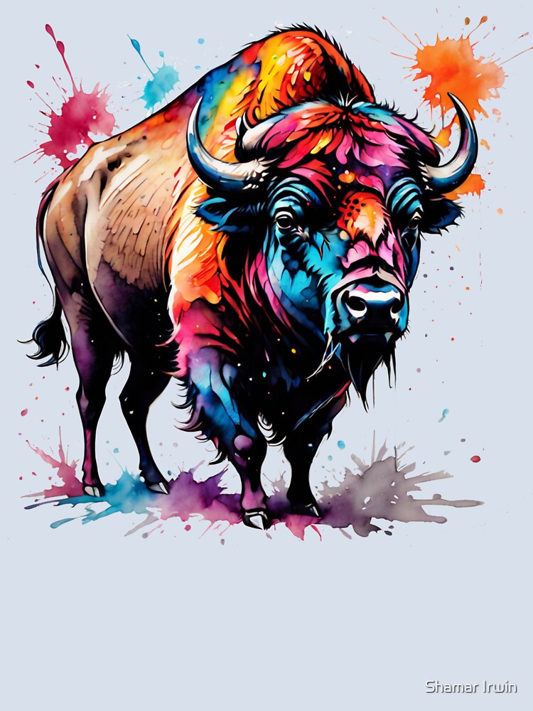 Bison Color Splash by Shamar Irwin