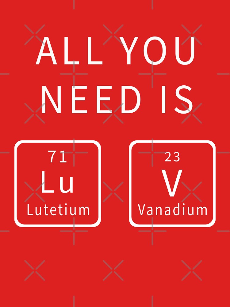 All You Need Is Luv Periodic Elements Chemistry Valentine by samer11