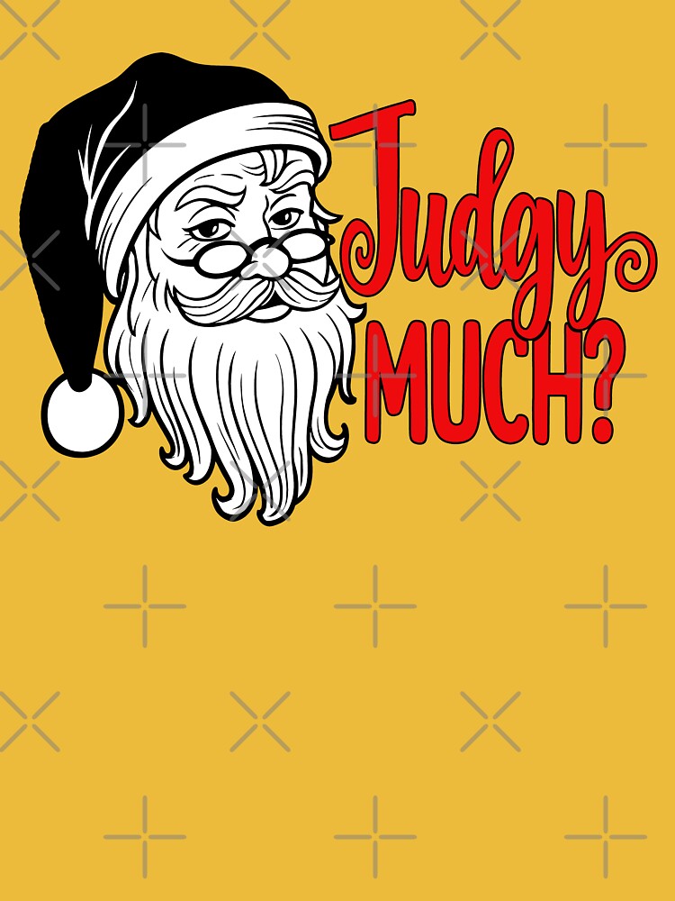 Judgy Santa Christmas Illustration – Funny Holiday Design by DariusZD