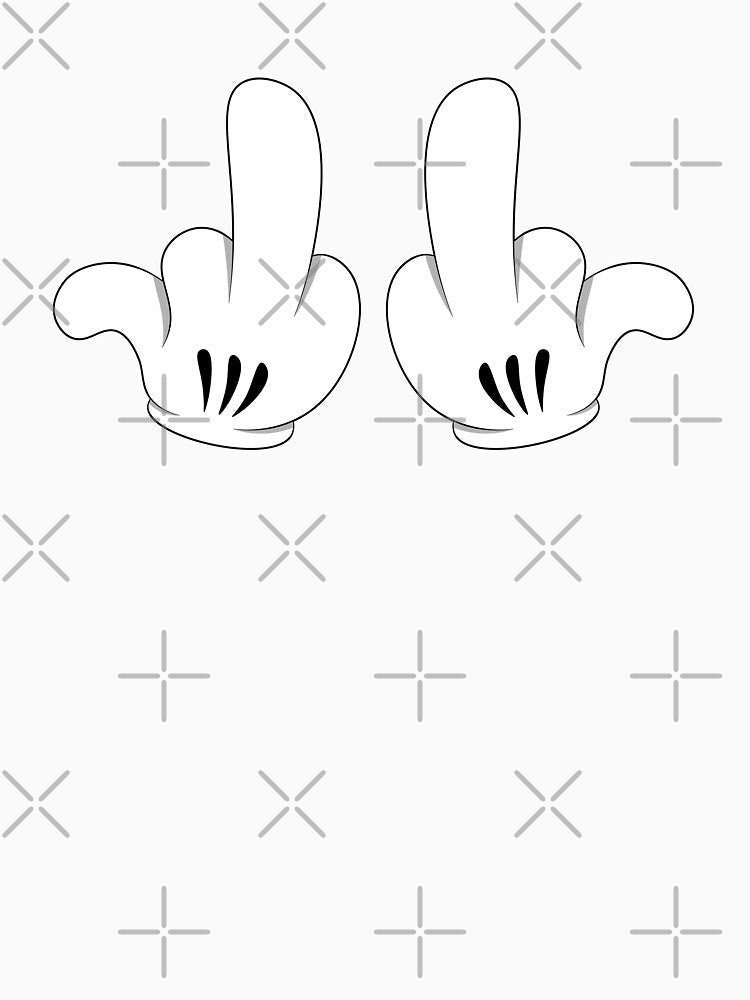 Angry Mouse | middle finger | cartoon hands by ProdbyNiECO Unisex , , , Long Sleeve Tee