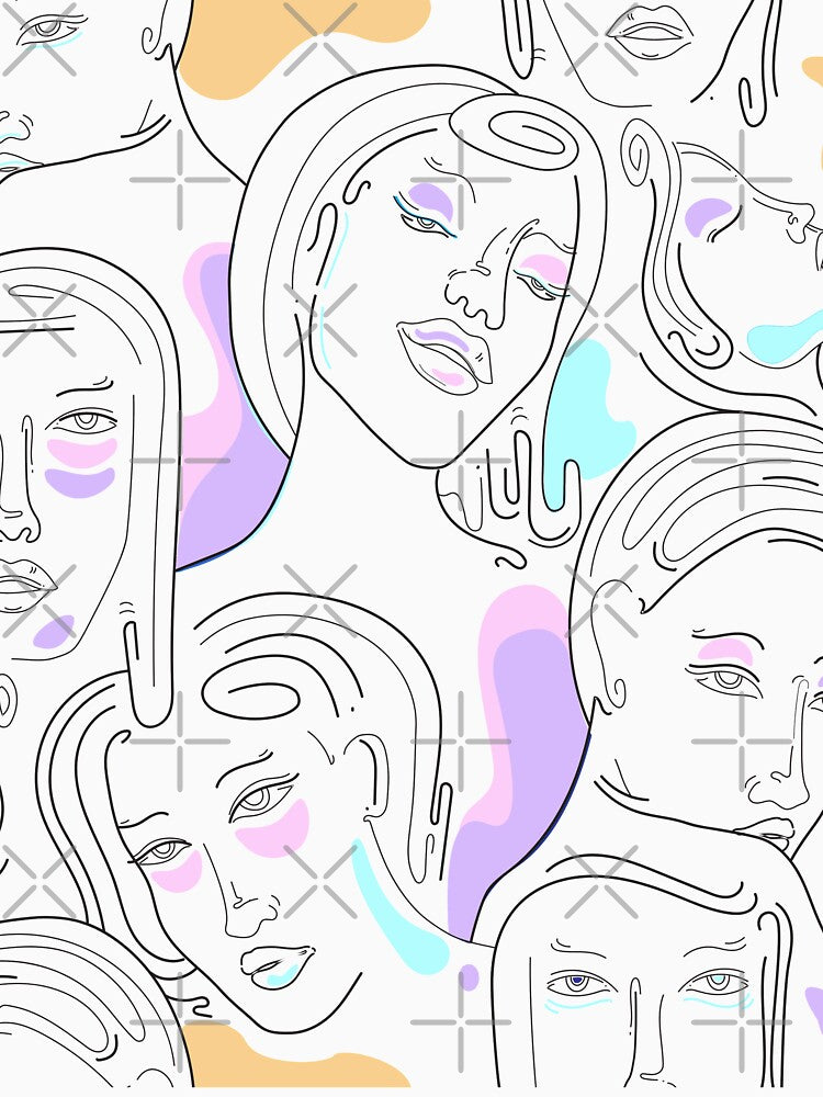 Abstract Line Art Face by Opine