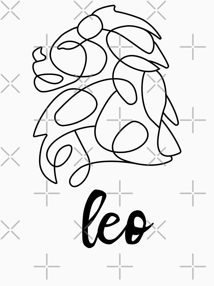 ZODIAC LINE ART: LEO by SOLSKETCHES