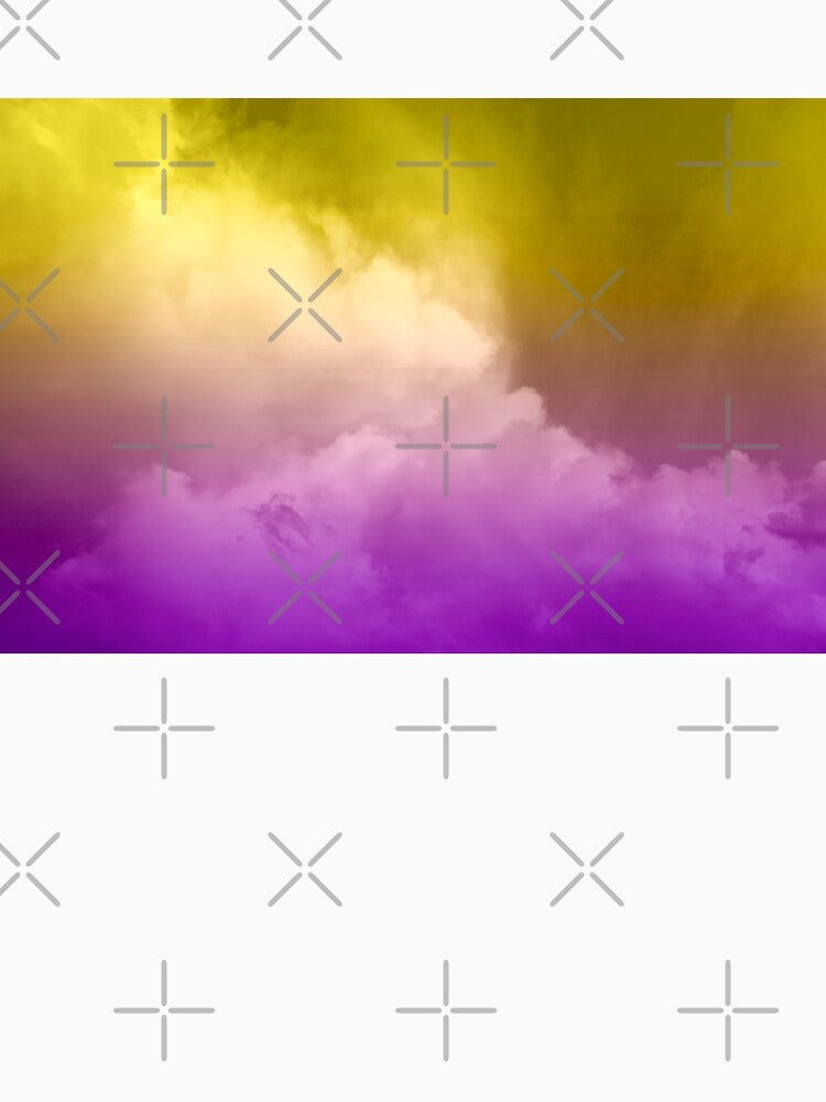 Chic Purple and Yellow Color with Gradient Rainbow Cloud by jeanyun48
