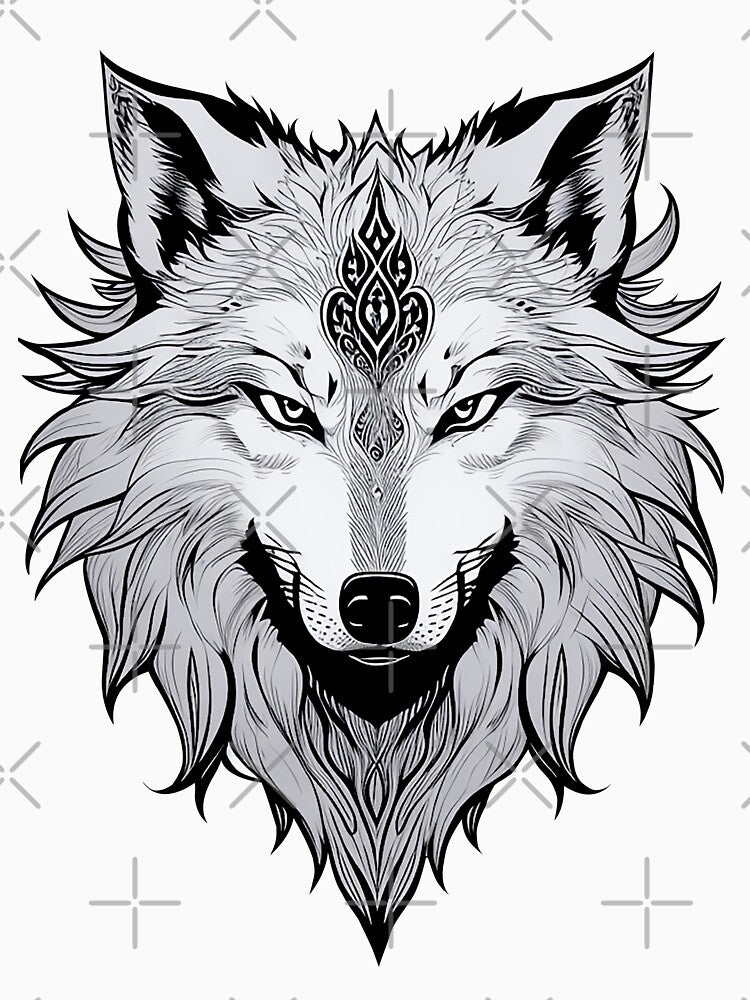 Illustration of a White Wolf in Vector Style by NordicBadger