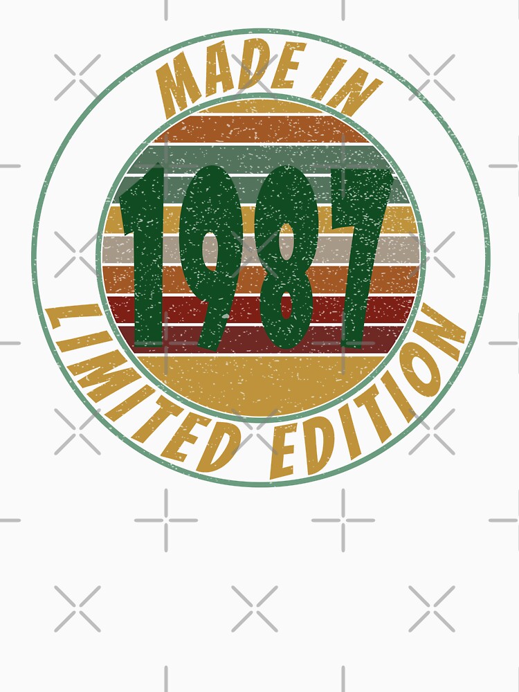 Made In 1987 Limited Edition Retro Vintage by Qudkin