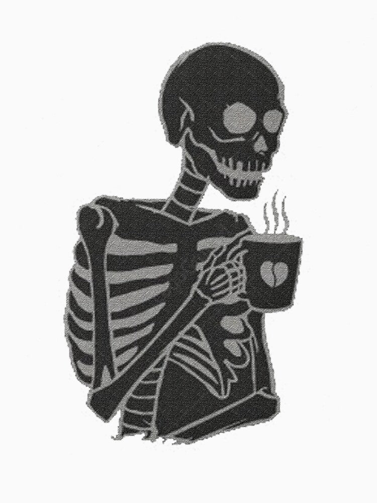 Skeleton Enjoying Coffee by Clothesify
