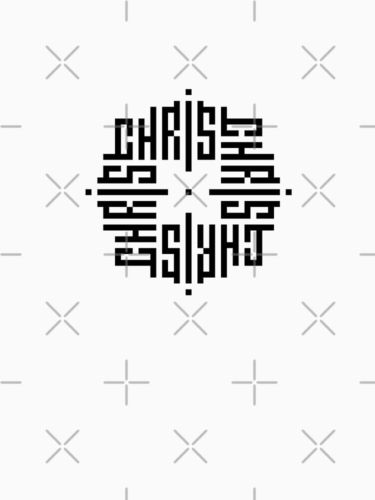 CHRIS | Black  | Modern Geometric Kufi Calligraphy | From Name to Art by FOR YOUR NAME