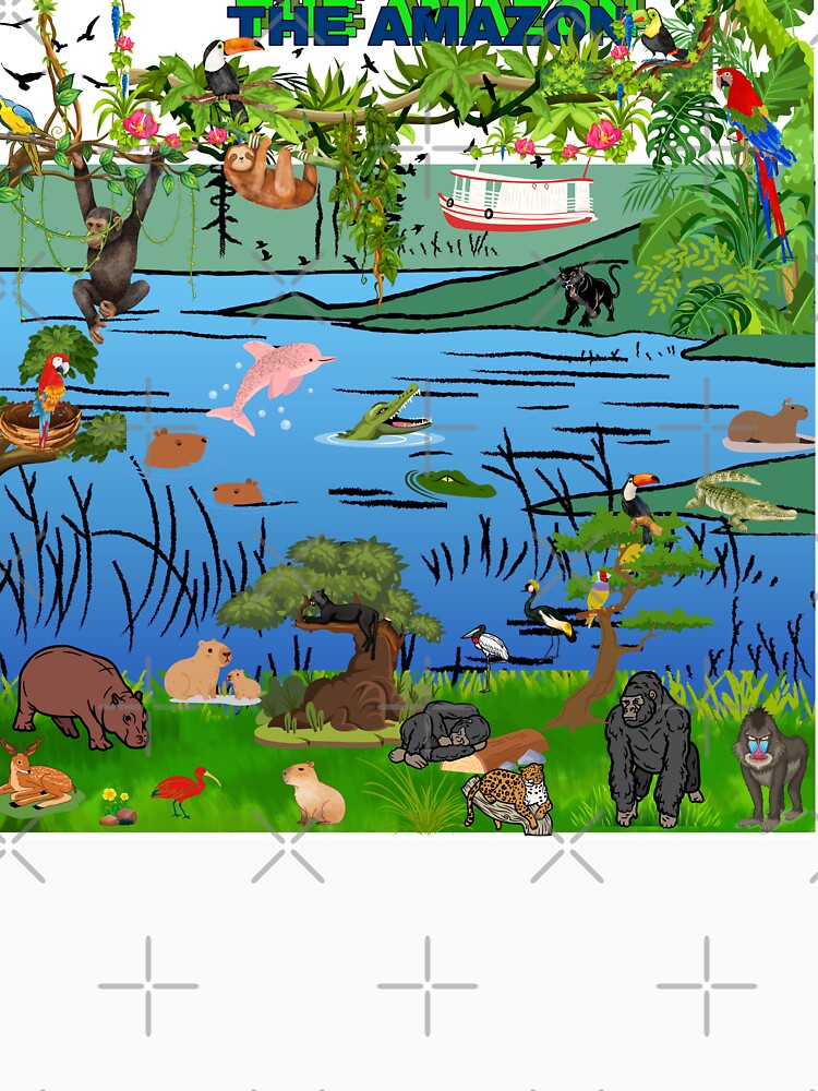 The Amazon – Colorful Jungle Wildlife by riley k