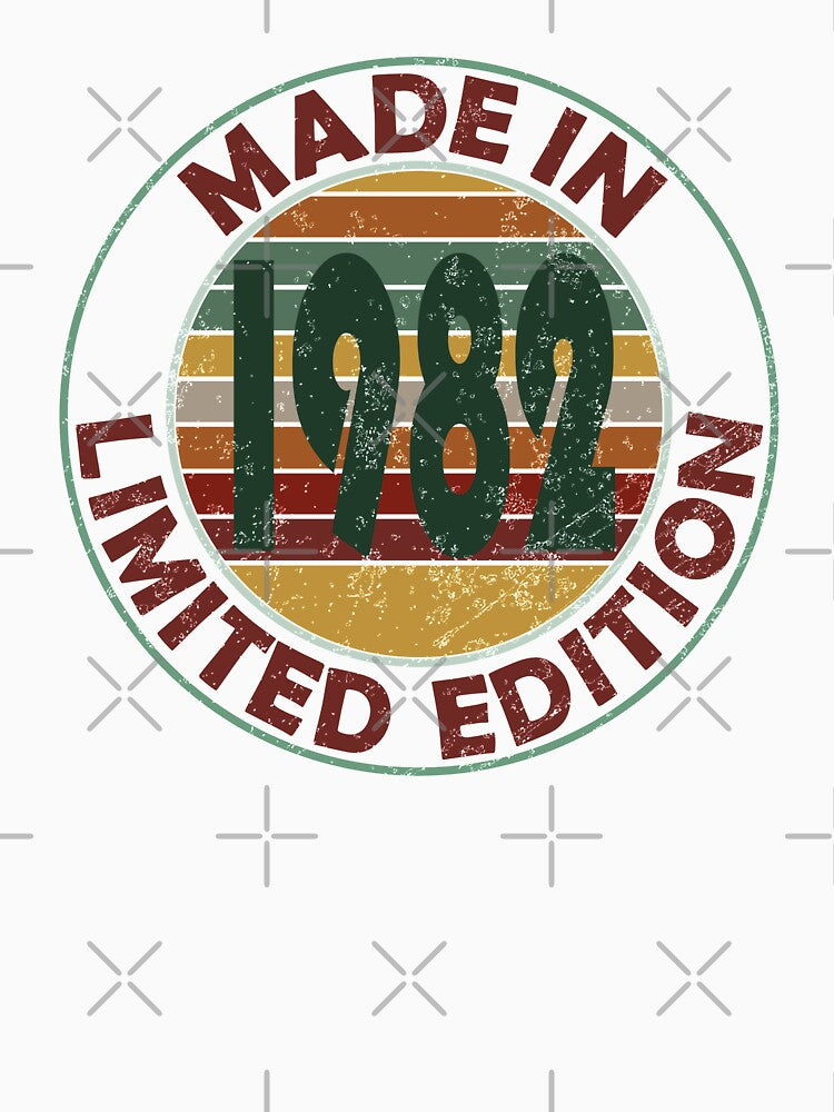 Made In 1982 Limited Edition Retro Vintage by Qudkin