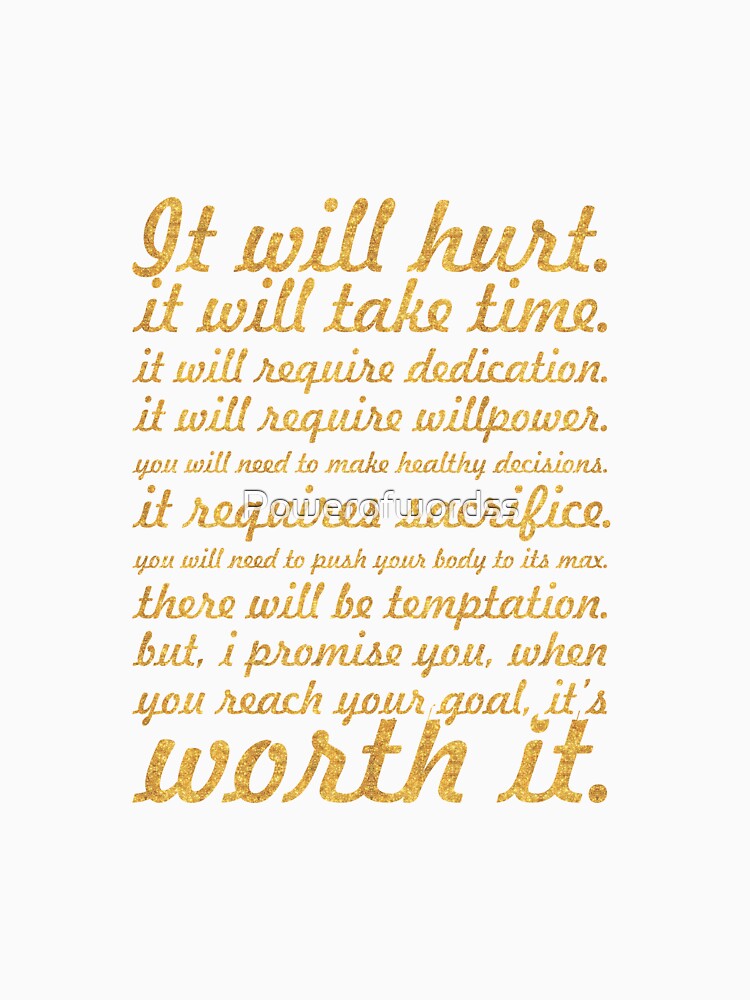 It will hurt... Gym Motivational Quote by Powerofwordss