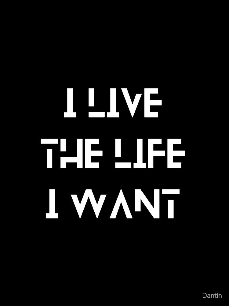 Live the Life You Want by Dantin