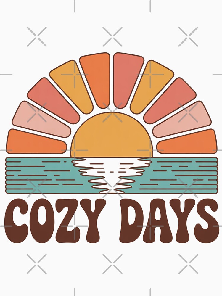 Cozy Retro Sunset Graphic Streetwear Design by quietvisualsco