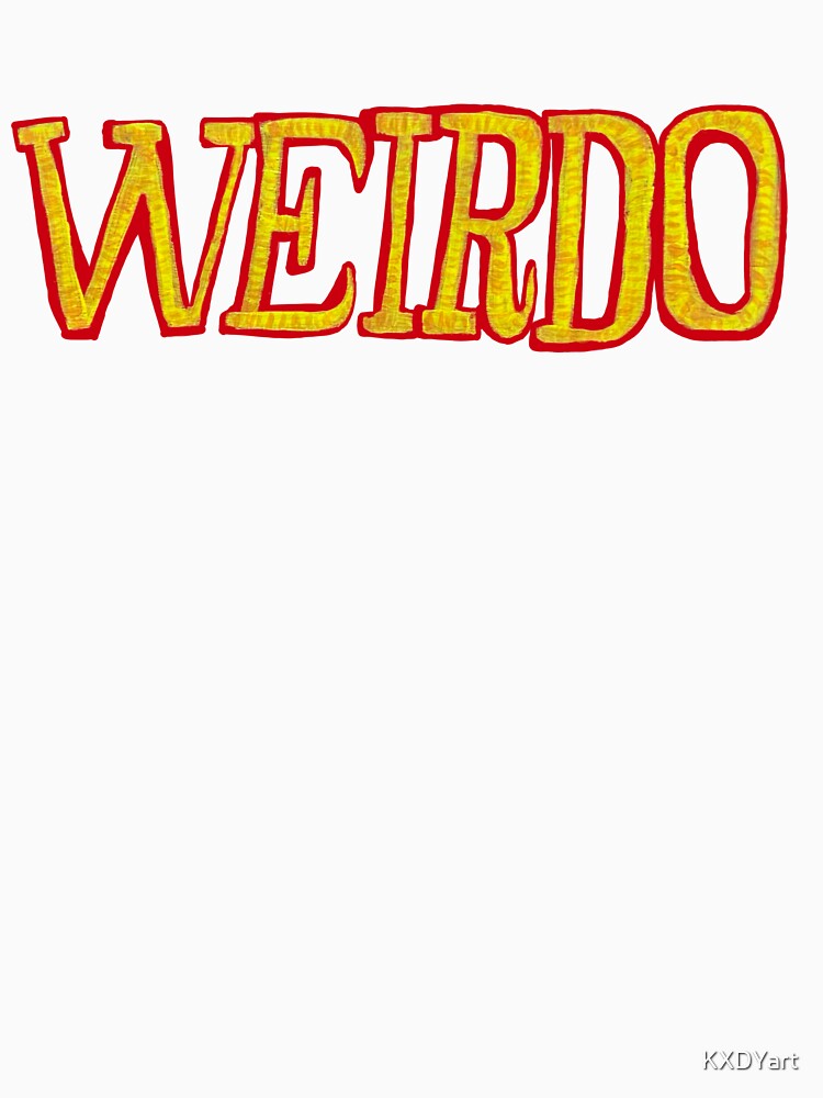 Weirdo-Red and Yellow Text by KXDYart