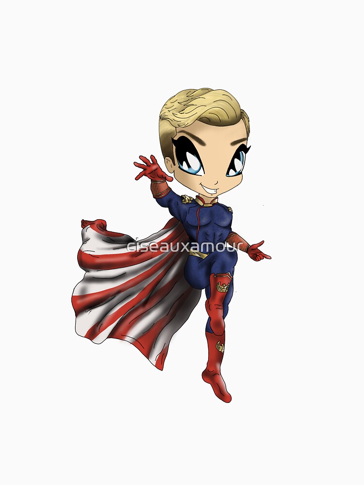 Homelander the boys superhero cartoon by ciseauxamour