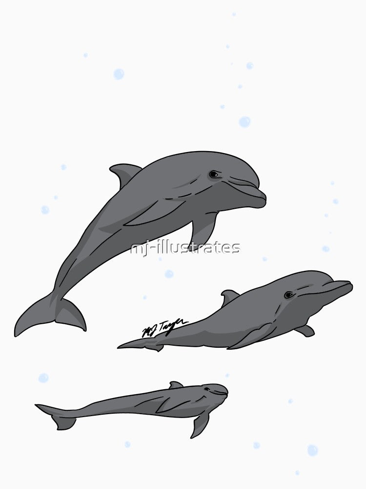 Dolphin Pod by mj-illustrates