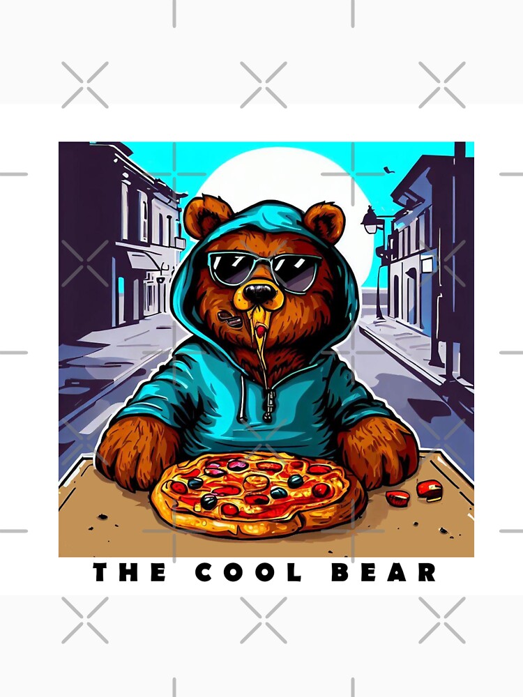 the cool bear eating pizza by ONIX23