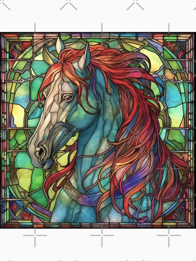 Stain Glass Red Horse I Collection by AGillis691