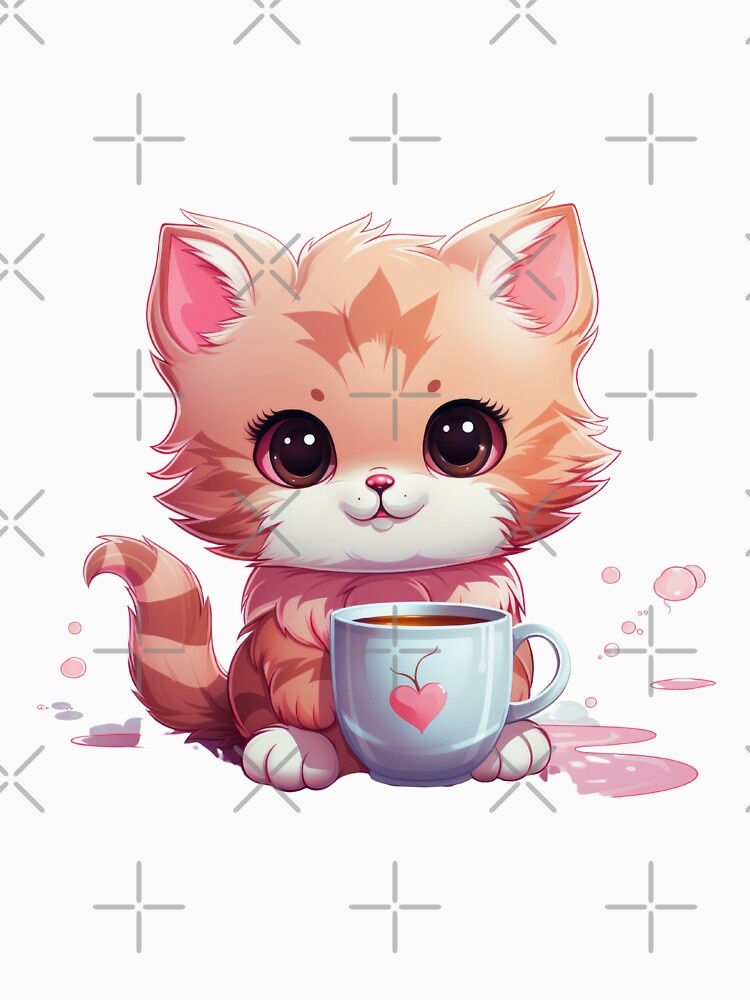Coffee Time Kitty by Dreamers Artists