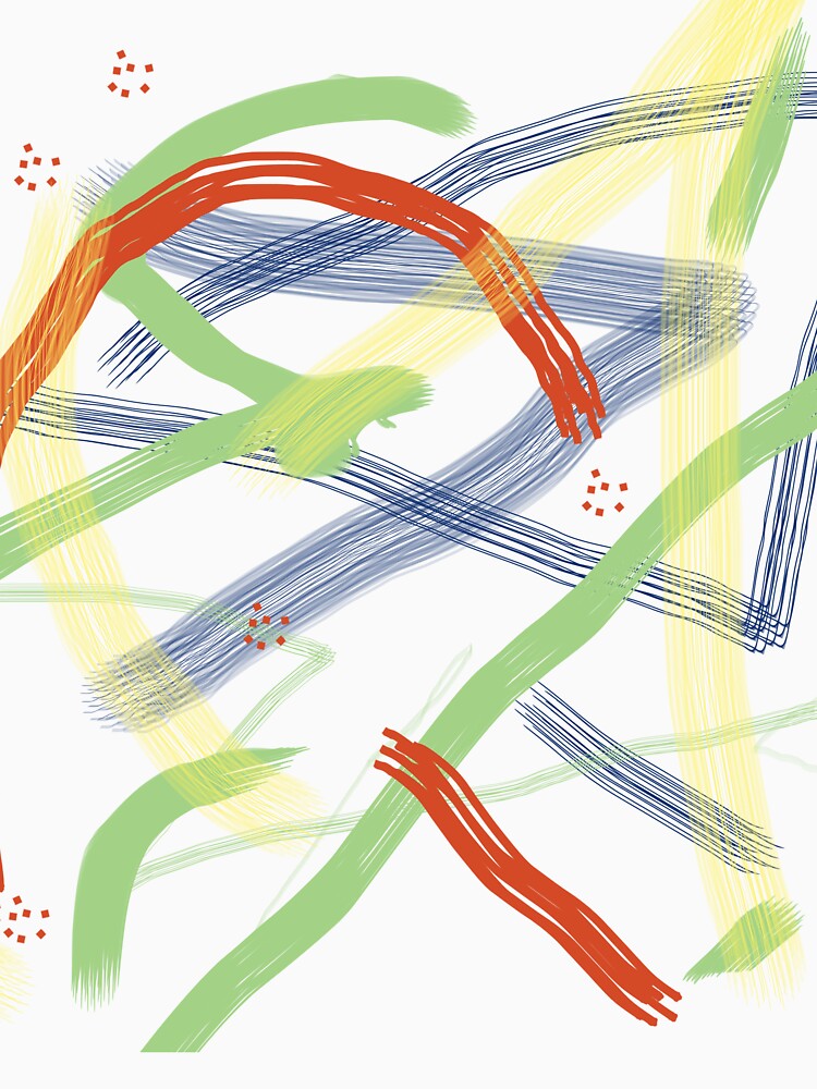 Playful Abstract Lines in Vivid Colors by LaMelio