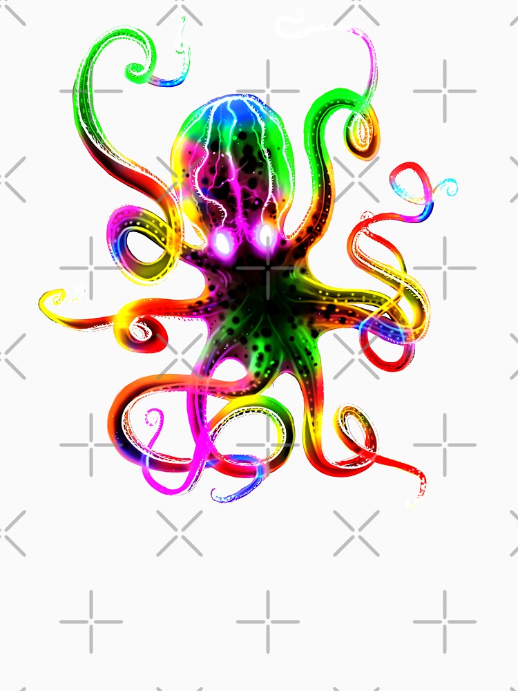 Rainbow Octopus Glow by DavidPeng