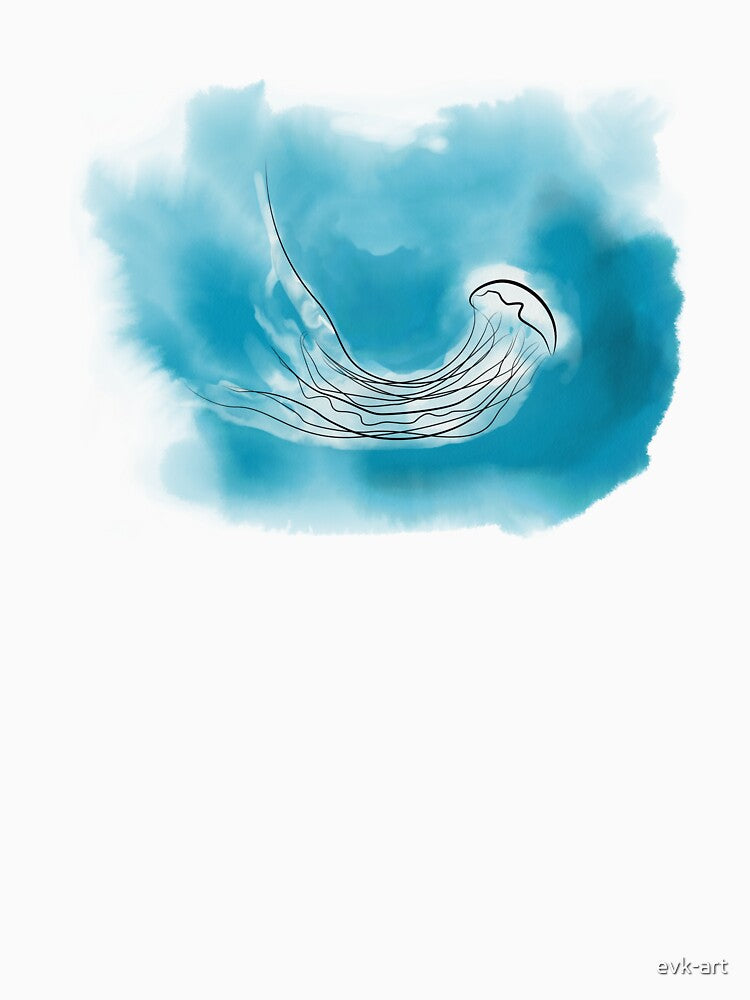 One Line Art of Jellyfish by evk-art