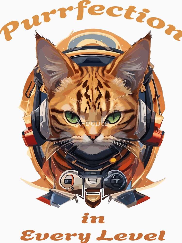 Cat tomcat design shirt gift children's birthday gift idea wall art by X-ecute
