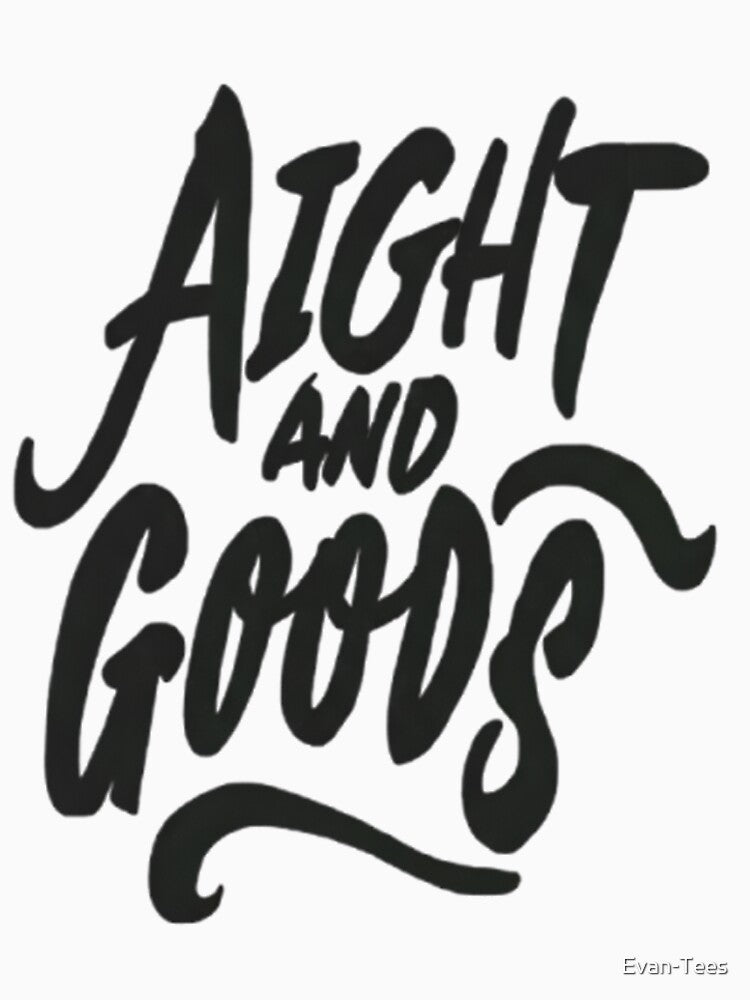 AIGHT AND GOODS Typography Logo Design by Evan-Tees