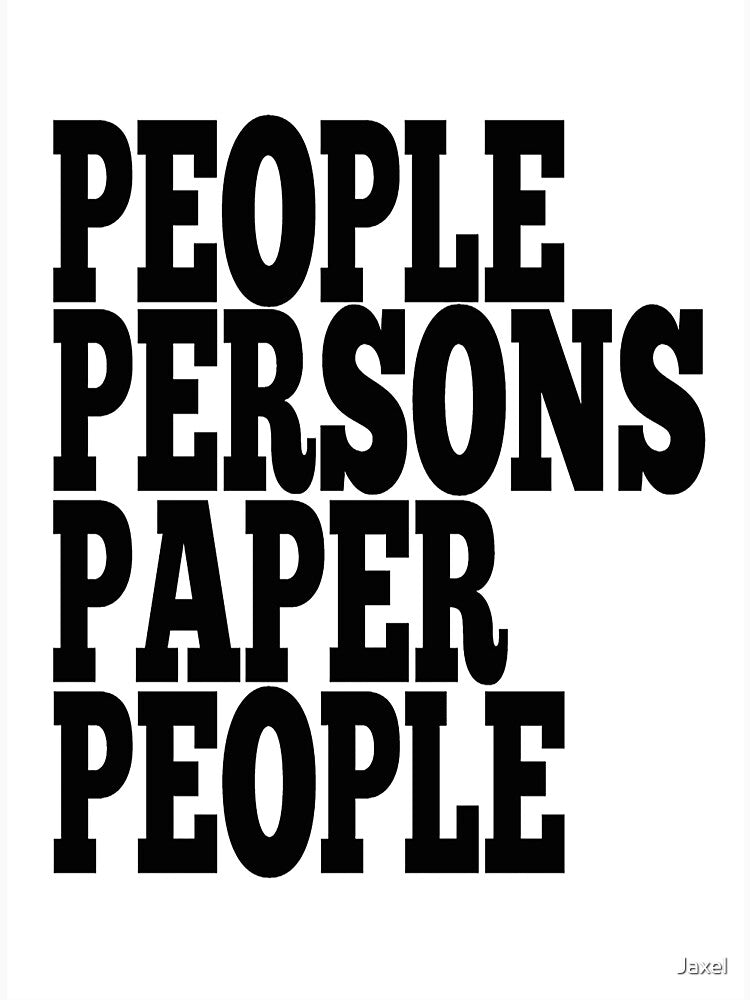 Paper Persons Paper People by Jaxel