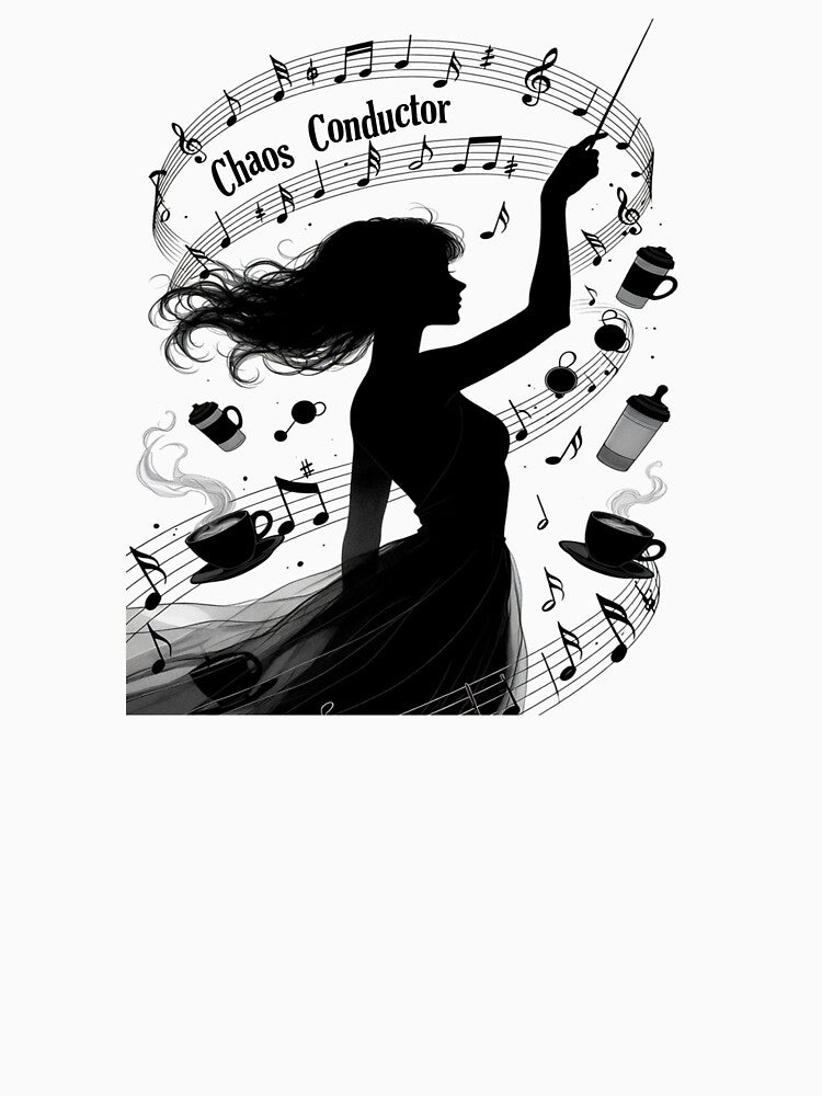 Chaos Conductor Mom Music & Chaos Symphony Silhouette Art by lbgearhart