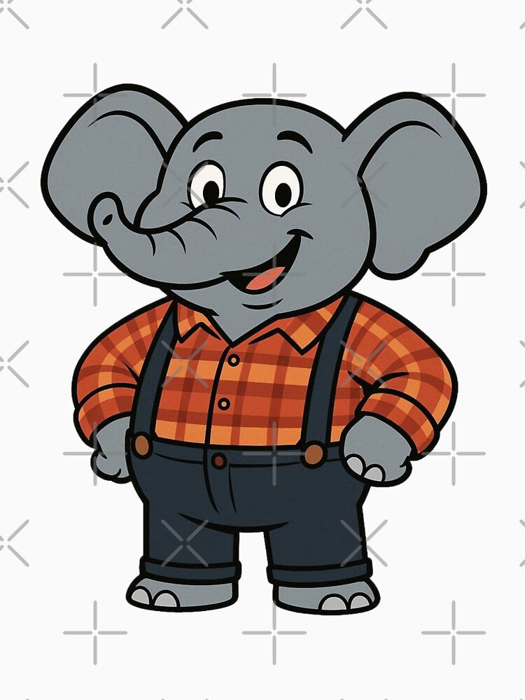 Elephant in Suspenders – Adorable Everyday Look by Confuzz1ed