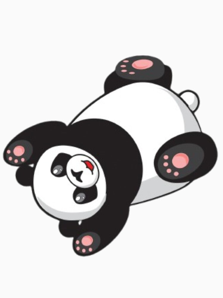 Funny Panda Paws Up Rolling Kawaii | Lazy Relatable Panda Gift for Her | Chaotic Girl Panda Tee by SOLIORA  ATELIER