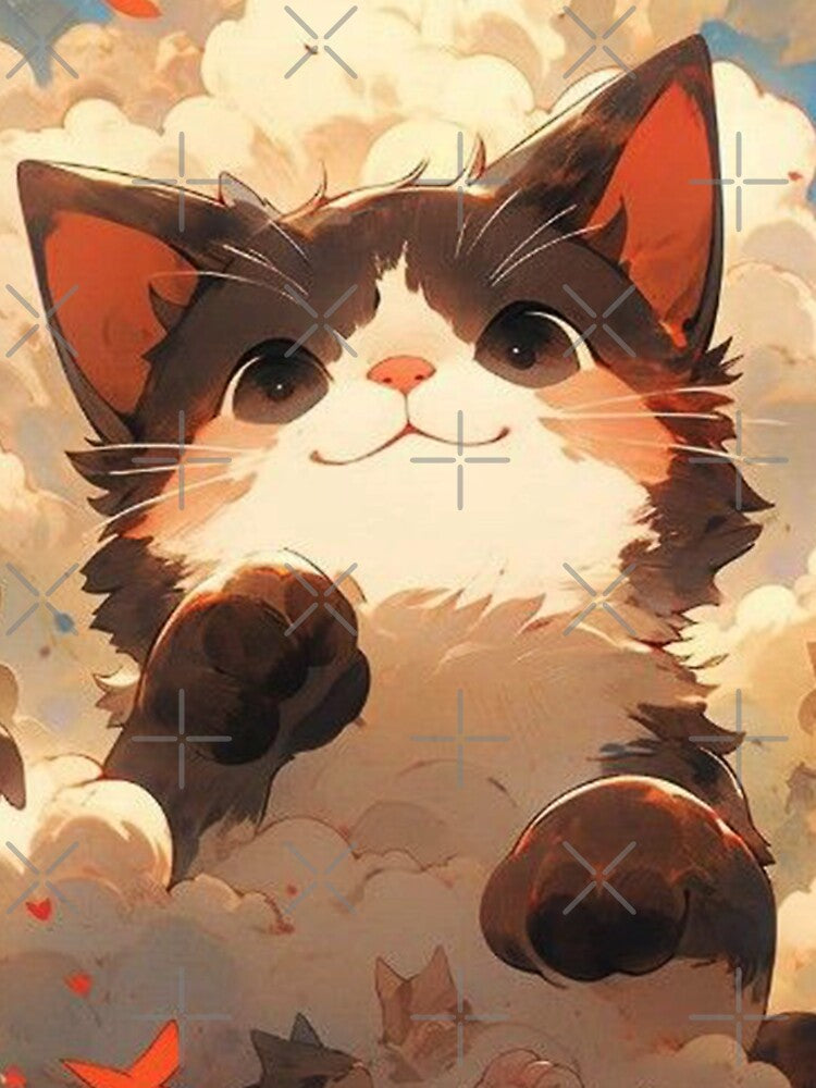 Cat and the Cloud by ChibiMavis