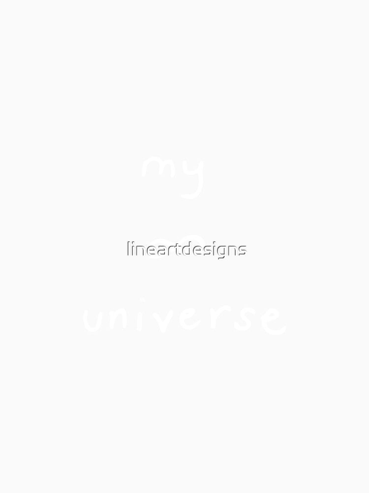 My Universe with Infinity Symbol White Outline on Violet by lineartdesigns