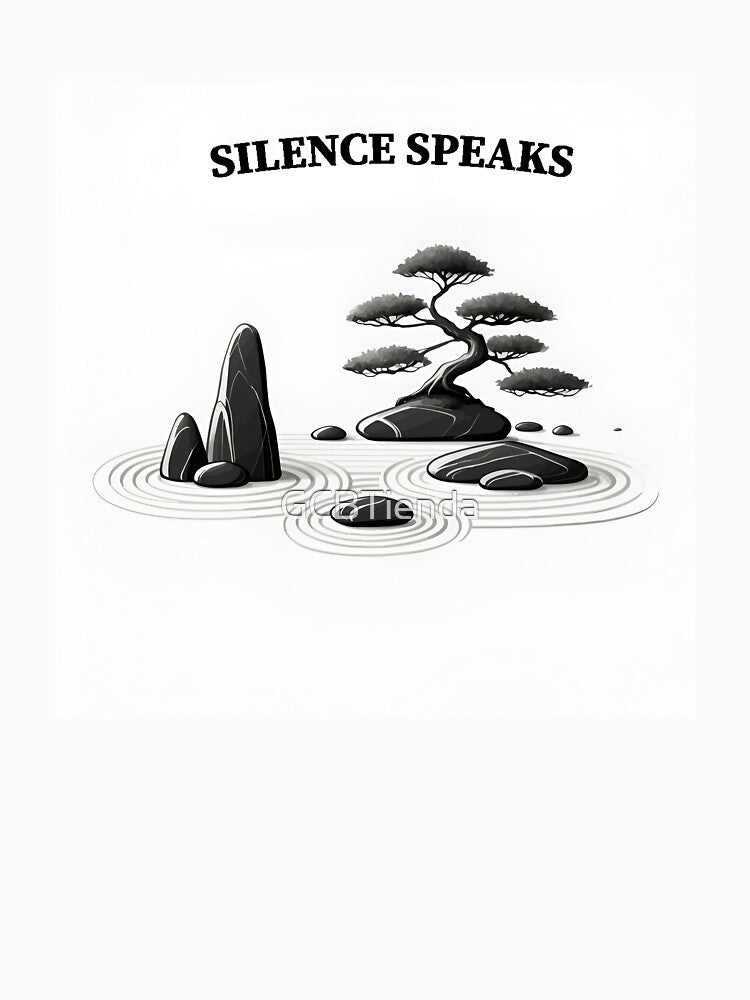 Silence Speaks. Zen art by GCBTienda