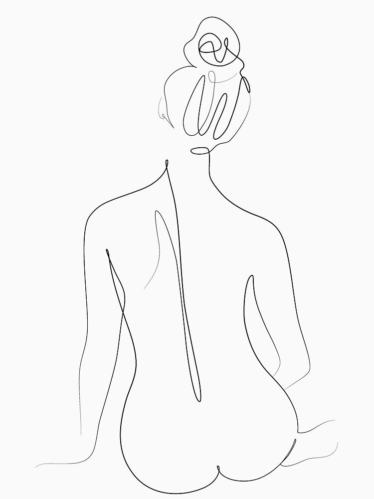 Woman Line Art by Tinteria