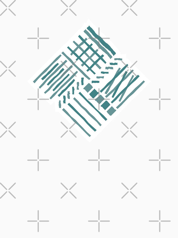 Hand-drawn Crossing Lines Pattern – Pastel Green by RoguePatterns