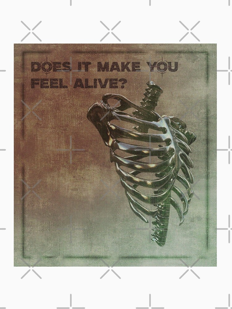 "Does It Make You Feel Alive? Skeleton Ribcage Art" by artcwho