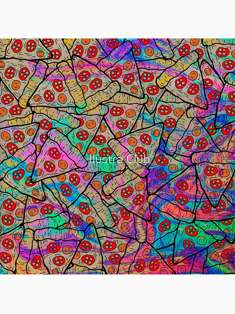 pizza psychedelic art by Ilustra Club
