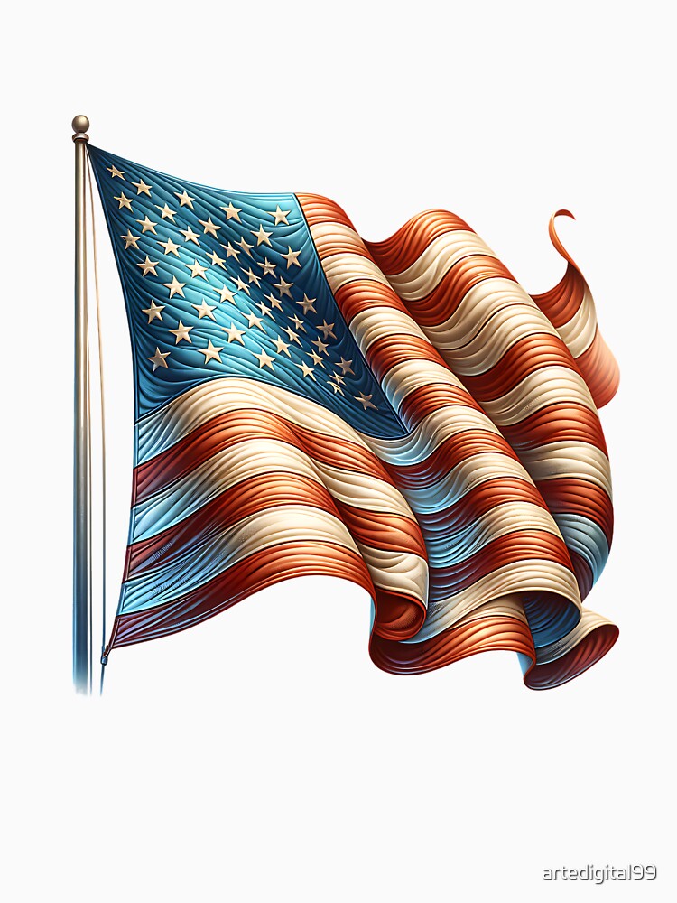 Patriotic Stars and Stripes – American Flag Artwork by artedigital99