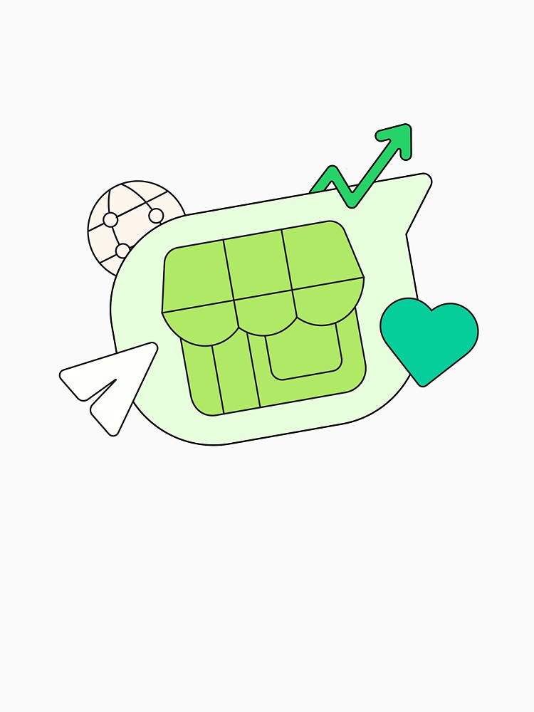 WhatsApp Business Lover, Mini Storefront Illustration by BrightNook