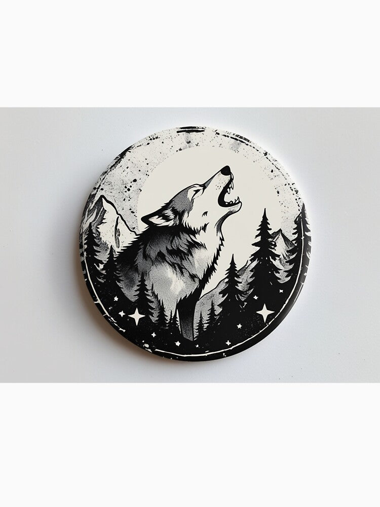 Wild Wolf Mountain Badge by Velora_art01