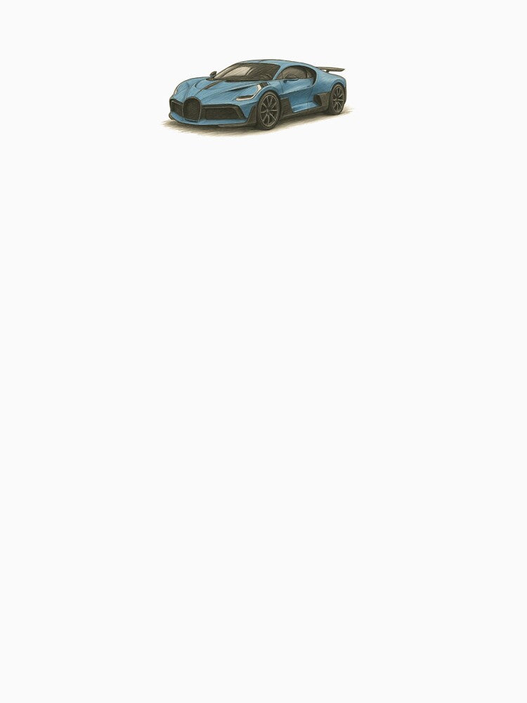 sports car Hand Drawn Hypercar Sketch in Blue for fan automotive industry gifts for boyfriend, by zuzzelek44