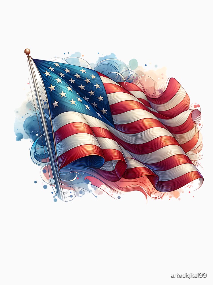 American Flag Art – Patriotic USA Pride Design by artedigital99