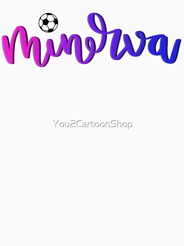 Minerva In Calligraphy With Soccer Ball by You2CartoonShop